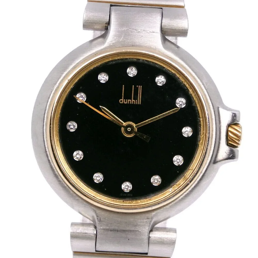 Dunhill Millennium Watches 12P diamond blackDial Stainless Steel Quartz